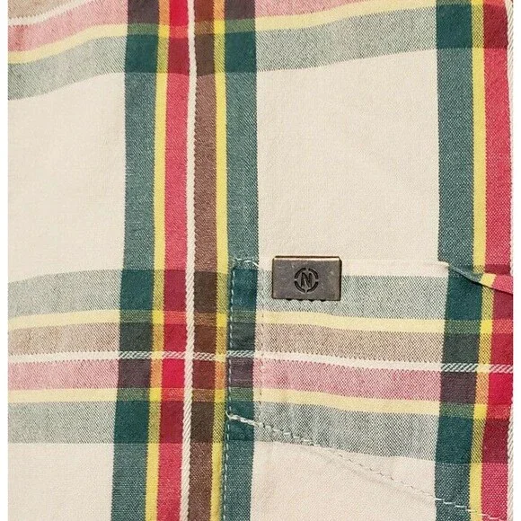 Nautica Jeans Company Y2K Mens XL Plaid LS Button Down Shirt EUC 100% Cotton - Picture 5 of 9